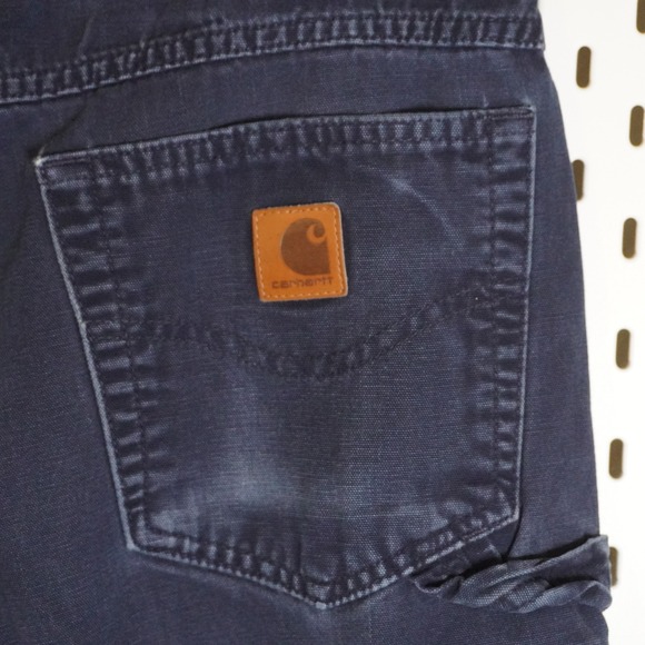 Carhartt Men's Loose Fit Dark Wash Carpenter Jeans 34x30 RN 14806 - Picture 7 of 8